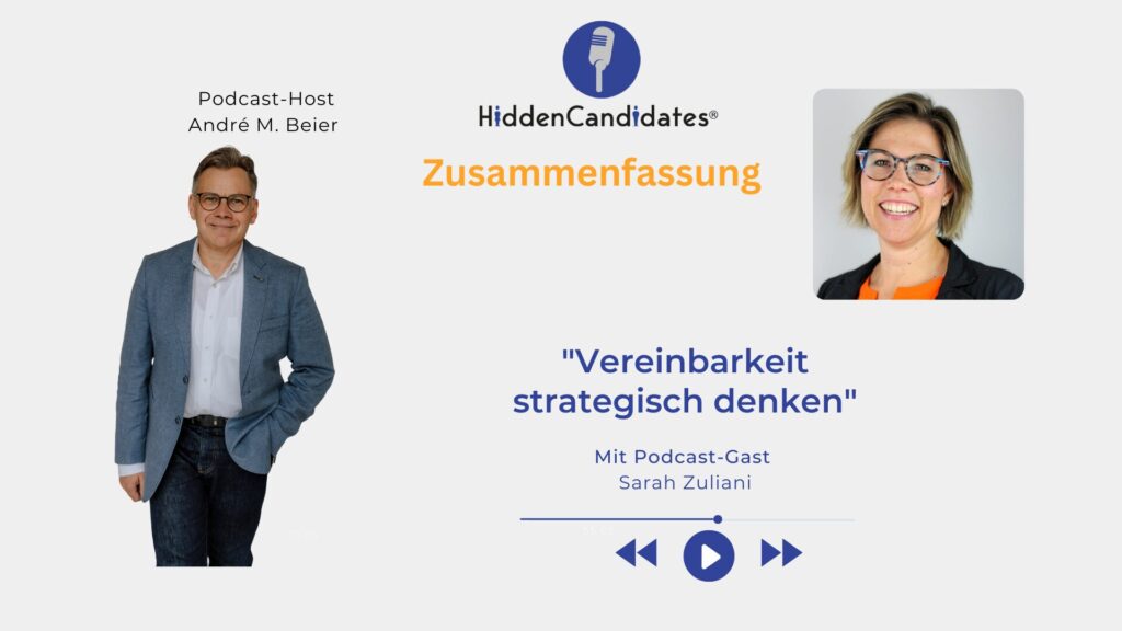 Zusammenfassung -Vereinbarkeit strategisch denken- Sarah Zuliani- Podcast HiddenCandidates - Blog (1920 x 1080 px)